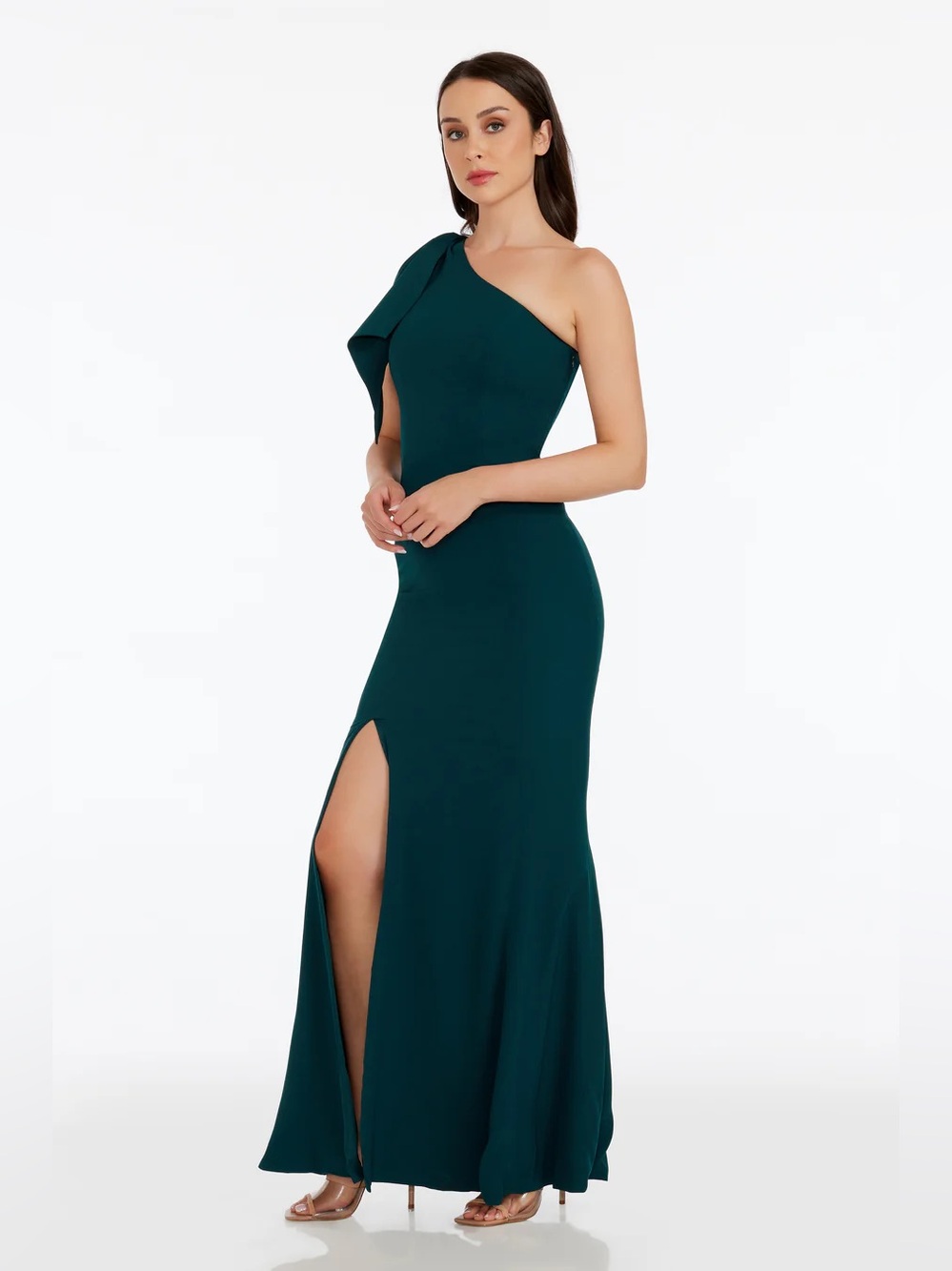 Dress the Population Georgina Gown In Pine Size XS